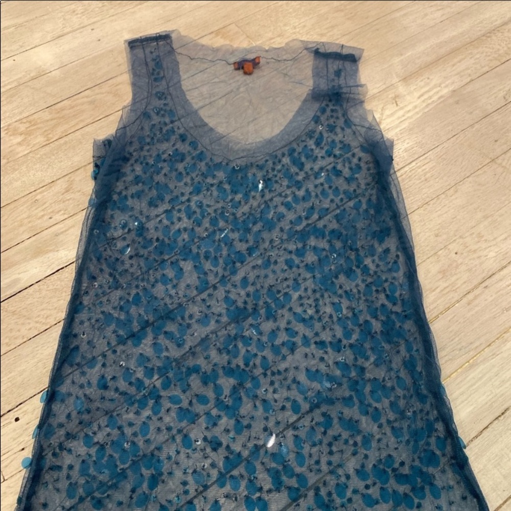 Sheer Mesh Back Sequence Front Tank Top.Small - image 6
